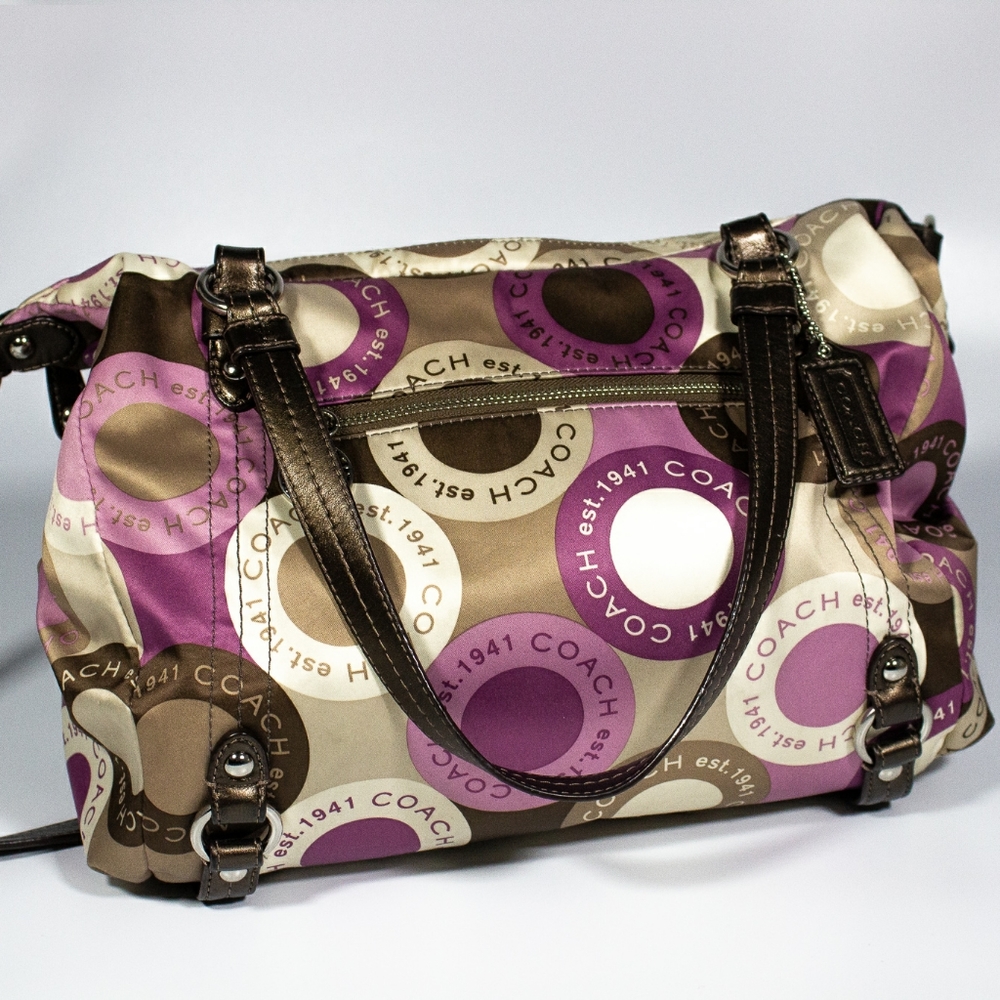 Coach Alexandra Snaphead Pink/Brown Bag F17582